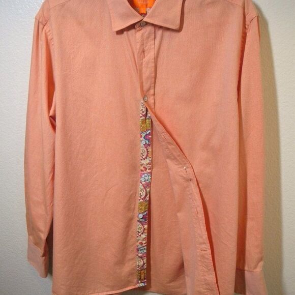 Tallia Men’s Upscale Casual Button-Down Shirt Sz: L 16 1/2 - Picture 4 of 9